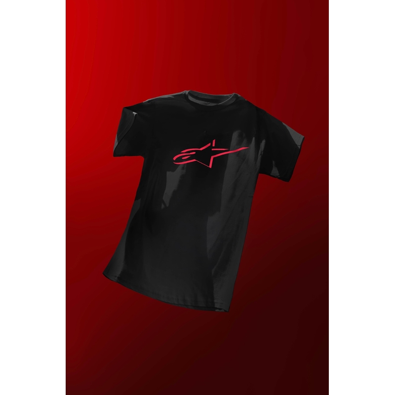 T-shirt Alpinestars Angeless Shadow CSF μαύρο-κόκκινο