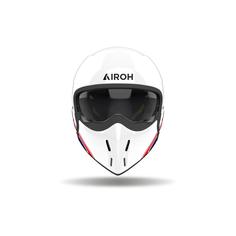 Αρθρωτό κράνος μοτοσικλέτας Airoh J110 Eon γυαλιστερό λευκό-μπλε-κόκκινο