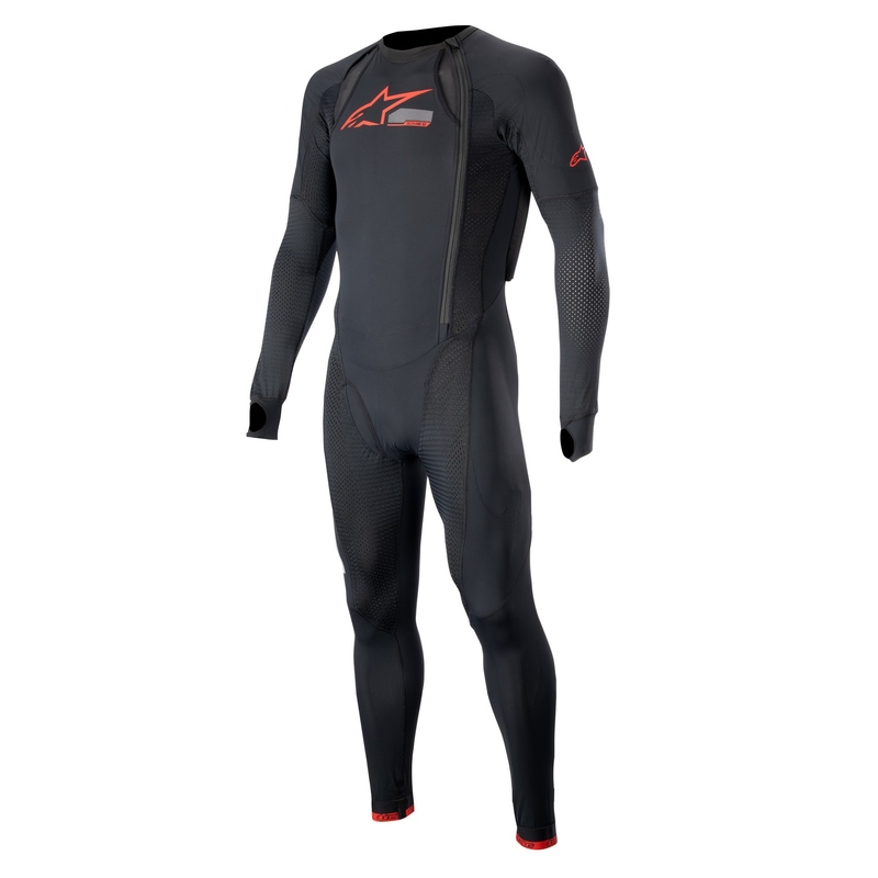 Εξωτερικό στρώμα του γιλέκου αερόσακου Alpinestars TECH-AIR®10 με μακριά πόδια μαύρο-κόκκινο-γκρι
