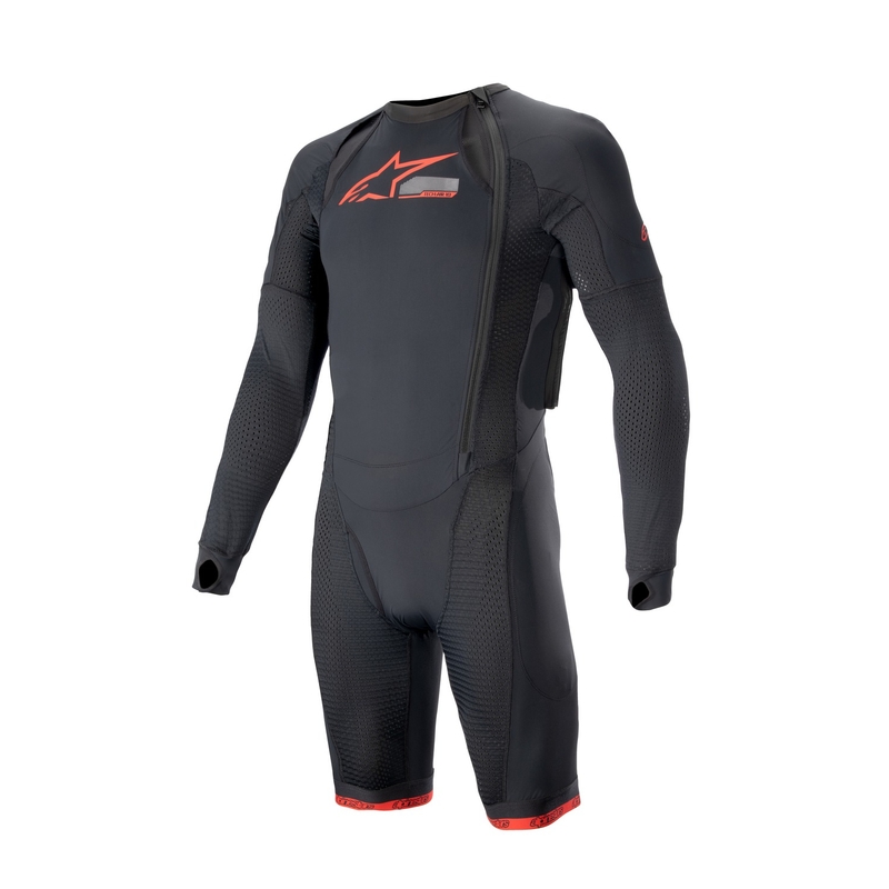 Εξωτερικό στρώμα του γιλέκου αερόσακου Alpinestars TECH-AIR®10 με κοντό πόδι μαύρο-κόκκινο-γκρι