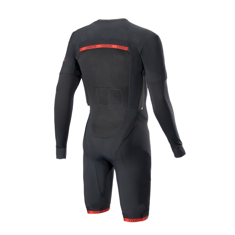 Εξωτερικό στρώμα του γιλέκου αερόσακου Alpinestars TECH-AIR®10 με κοντό πόδι μαύρο-κόκκινο-γκρι
