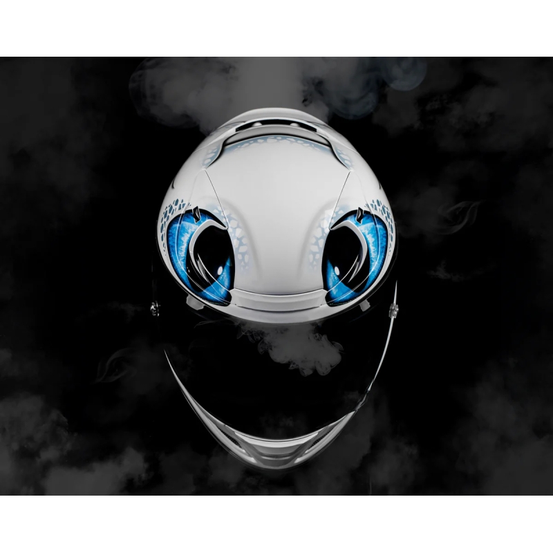 Ενσωματωμένο κράνος HJC RPHA 12 Light Fury Universal λευκό-μπλε προσφορά