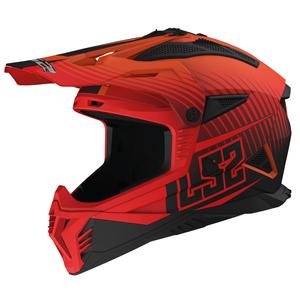 Κράνος Motocross LS2 MX708 Fast II Duck πορτοκαλί-κόκκινο