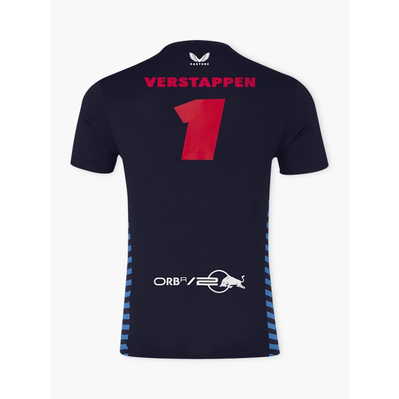 T-shirt Red Bull Racing F1 Max Verstappen σκούρο μπλε