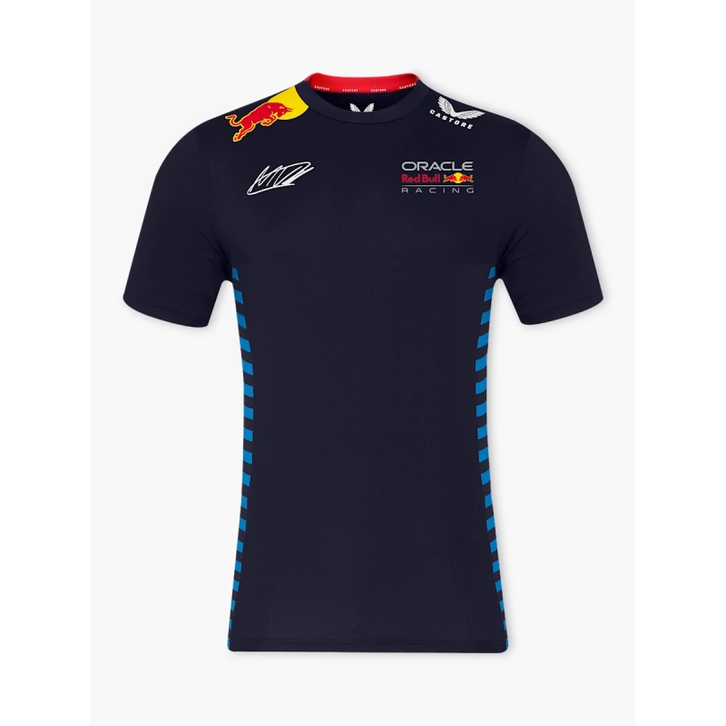 T-shirt Red Bull Racing F1 Max Verstappen σκούρο μπλε