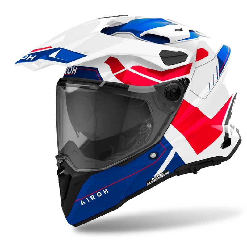 Κράνος Enduro Airoh Commander 2 Reveal γυαλιστερό μπλε-κόκκινο