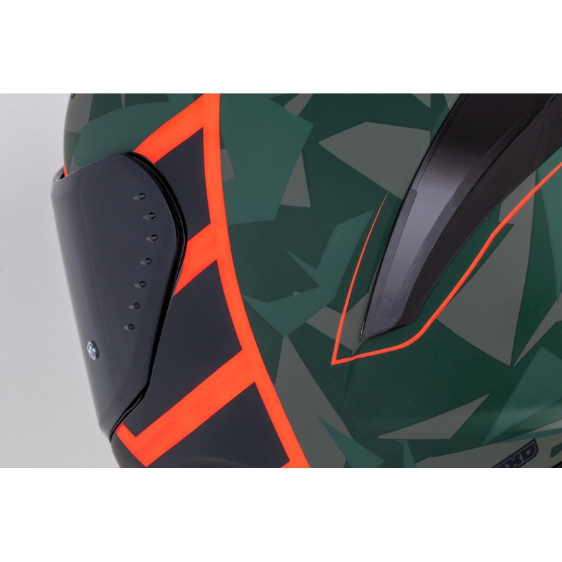 Cassida Aero ATCK camo πράσινο-μαύρο-γκρι-πορτοκαλί ολοκληρωμένο κράνος μοτοσικλέτας