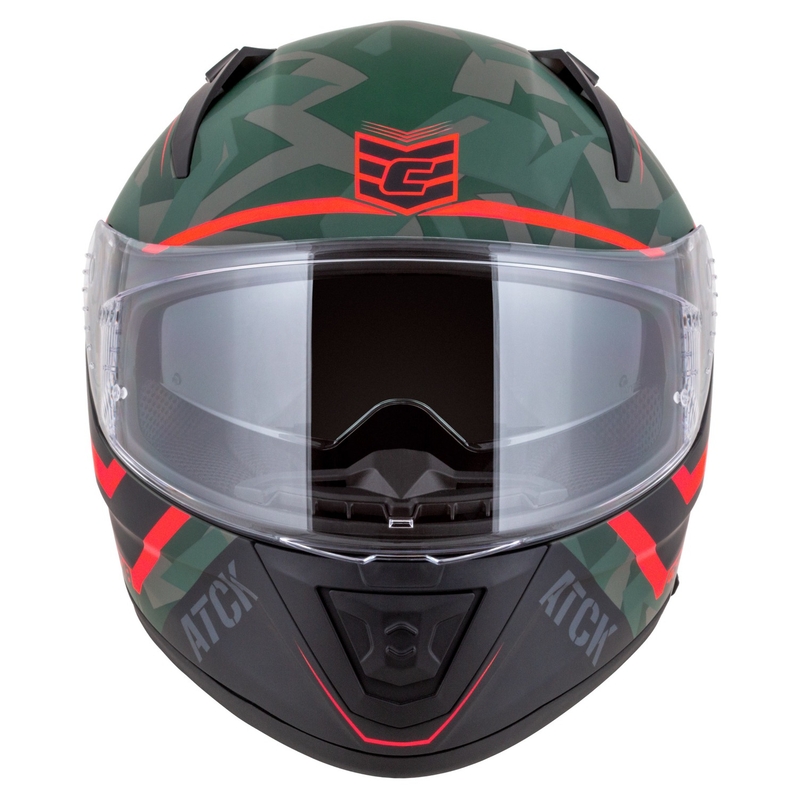 Cassida Aero ATCK camo πράσινο-μαύρο-γκρι-πορτοκαλί ολοκληρωμένο κράνος μοτοσικλέτας