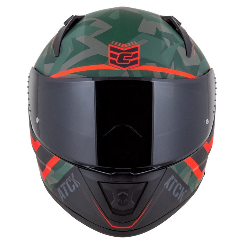 Cassida Aero ATCK camo πράσινο-μαύρο-γκρι-πορτοκαλί ολοκληρωμένο κράνος μοτοσικλέτας