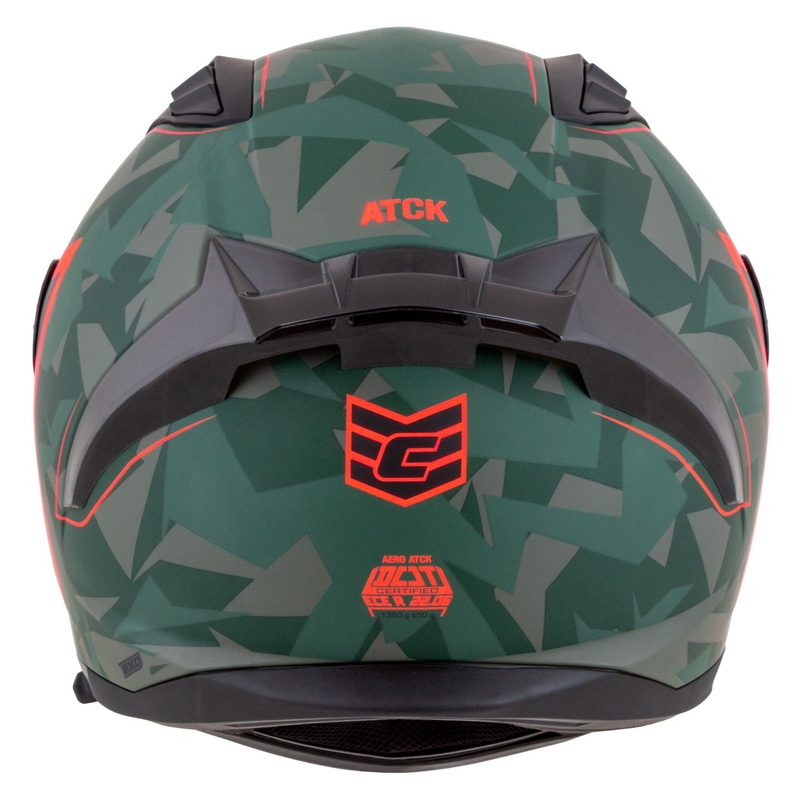 Cassida Aero ATCK camo πράσινο-μαύρο-γκρι-πορτοκαλί ολοκληρωμένο κράνος μοτοσικλέτας