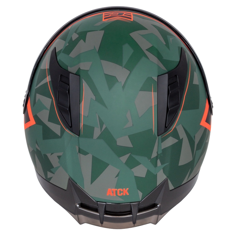 Cassida Aero ATCK camo πράσινο-μαύρο-γκρι-πορτοκαλί ολοκληρωμένο κράνος μοτοσικλέτας