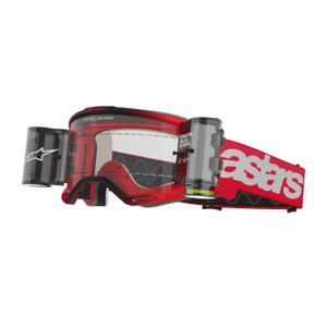 Alpinestars Vision 5 Blaze ROLL-OFF Γυαλιά Motocross ευρείας όρασης κόκκινα με διαφανές πλεξιγκλάι