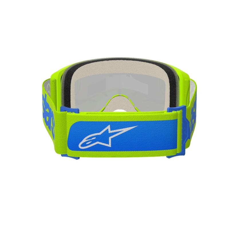 Alpinestars Vision 5 Blaze fluo κίτρινο-μπλε γυαλιά motocross με καθρέφτη μπλε plexi