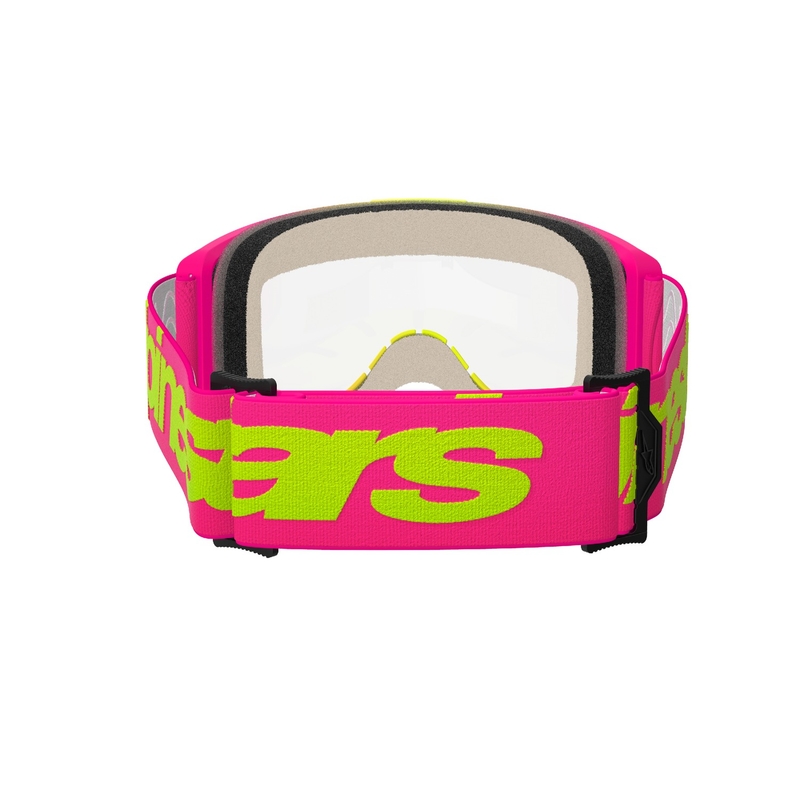 Alpinestars Vision 5 Wordmark ροζ-φλούο κίτρινα γυαλιά motocross με διάφανο plexi προσφορά