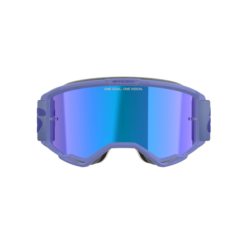 Γυαλιά motocross Alpinestars Vision 5 Wordmark μοβ με καθρέφτη μπλε plexi