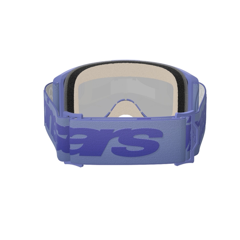 Γυαλιά motocross Alpinestars Vision 5 Wordmark μοβ με καθρέφτη μπλε plexi