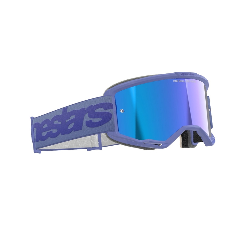 Γυαλιά motocross Alpinestars Vision 5 Wordmark μοβ με καθρέφτη μπλε plexi