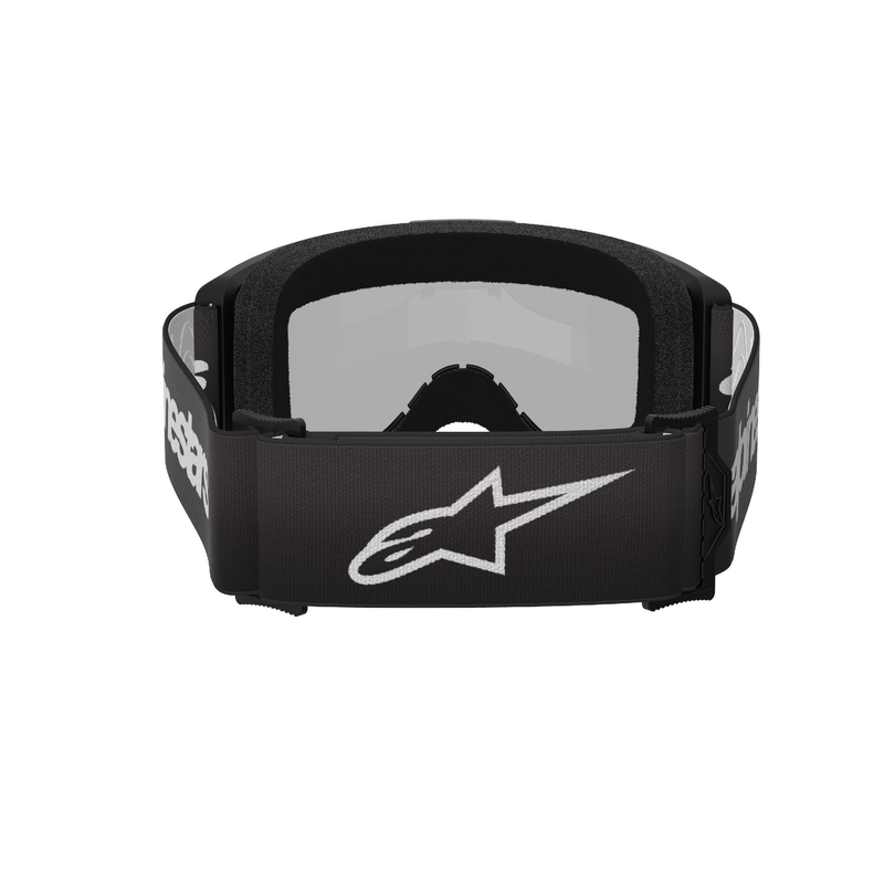 Γυαλιά motocross Alpinestars Vision 3 Wordmark μαύρα με ασημί plexi καθρέφτη