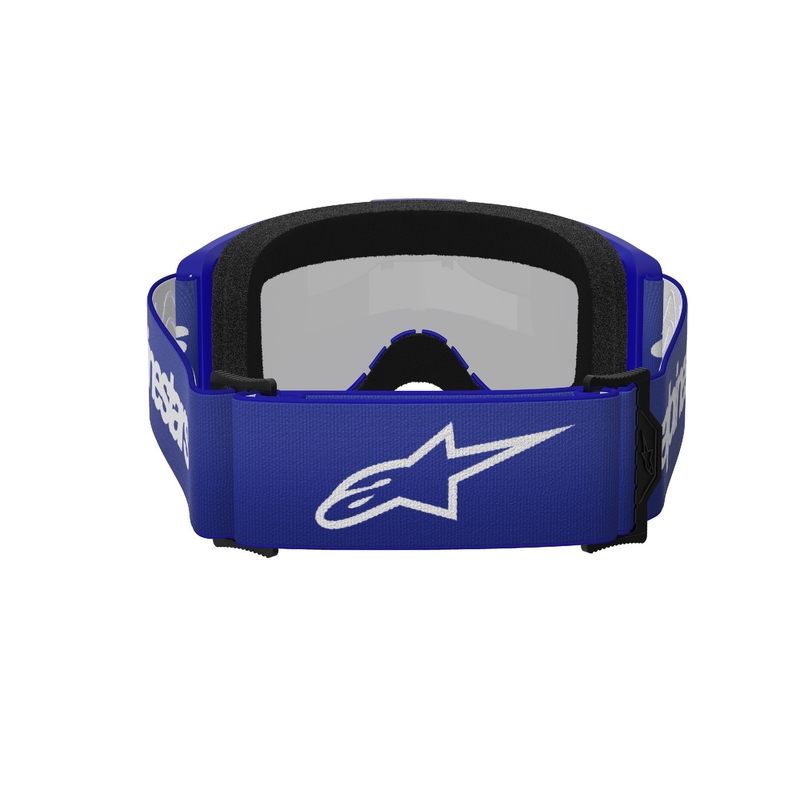 Γυαλιά motocross Alpinestars Vision 3 Wordmark μπλε με ασημί φακό με καθρέφτη
