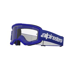 Γυαλιά motocross Alpinestars Vision 3 Wordmark μπλε με διάφανο πλεξιγκράμ