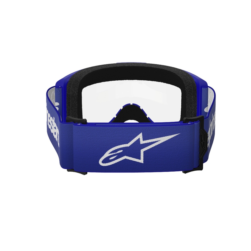 Γυαλιά motocross Alpinestars Vision 3 Wordmark μπλε με διάφανο πλεξιγκράμ