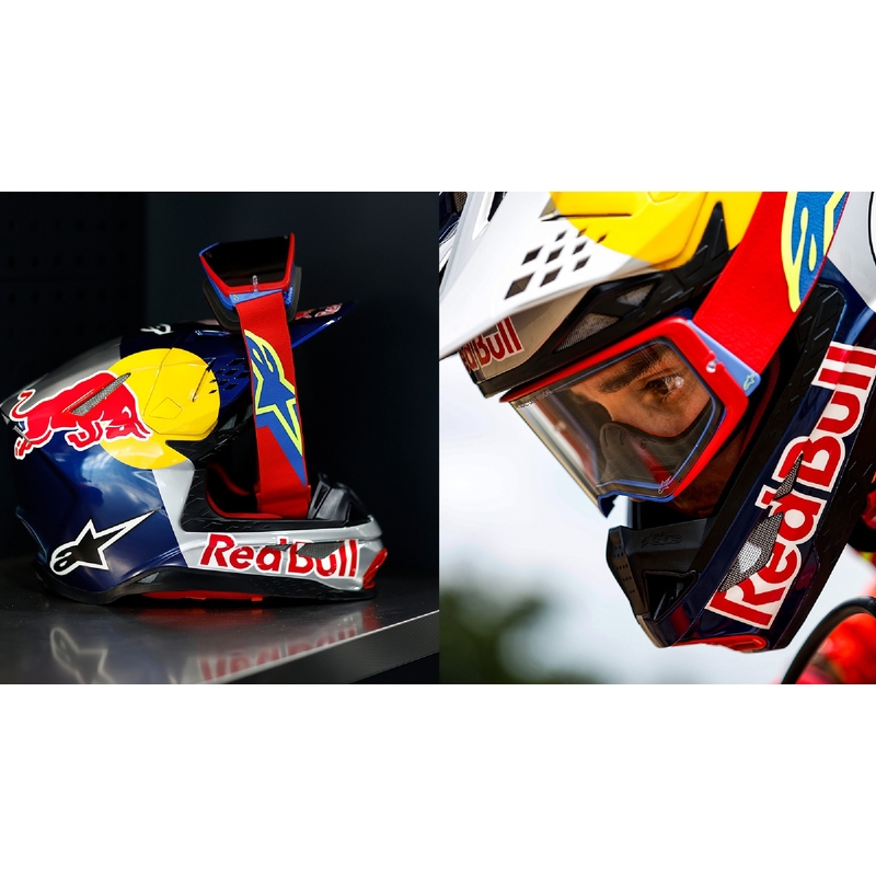 Alpinestars Supertech Corp μαύρα και κόκκινα γυαλιά motocross με ασημί φακό με καθρέφτη