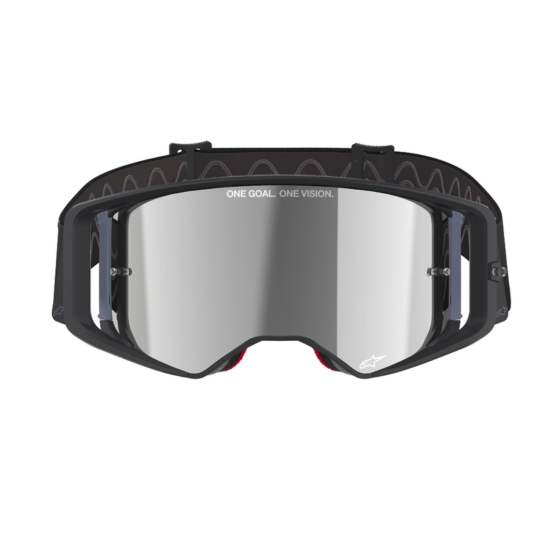Alpinestars Supertech Corp Γυαλιά Motocross μαύρα και γκρι με ασημί φακό