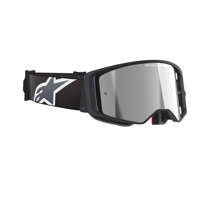 Alpinestars Supertech Corp Γυαλιά Motocross μαύρα και γκρι με ασημί φακό