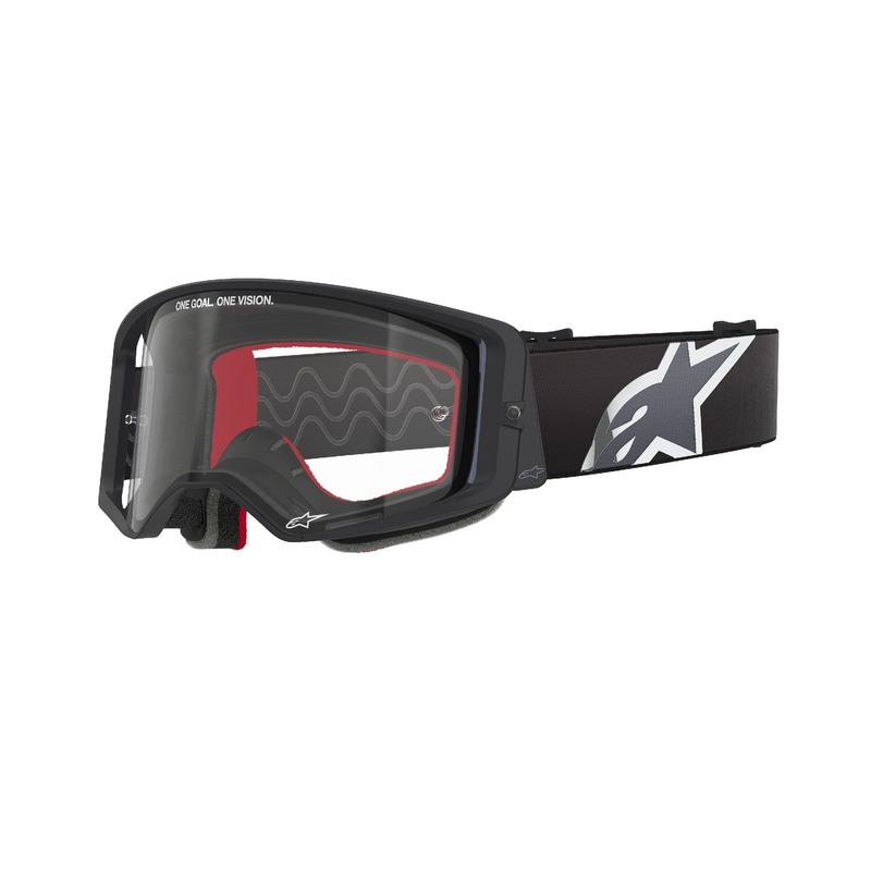 Alpinestars Supertech Corp μαύρα και γκρι γυαλιά motocross με διαφανή φακό
