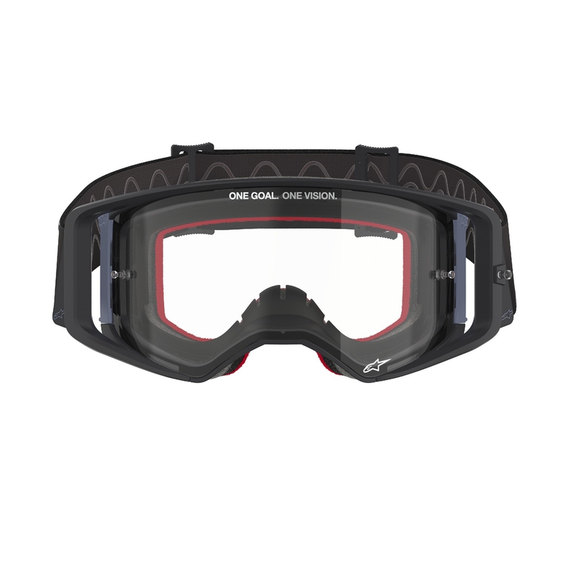 Alpinestars Supertech Corp μαύρα και γκρι γυαλιά motocross με διαφανή φακό