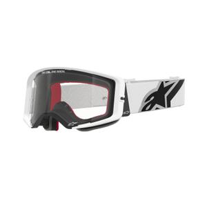 Alpinestars Supertech Corp λευκά γυαλιά motocross με διαφανή φακό