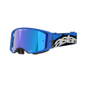 Alpinestars Supertech Stream μπλε γυαλιά motocross με μπλε φακό με καθρέφτη