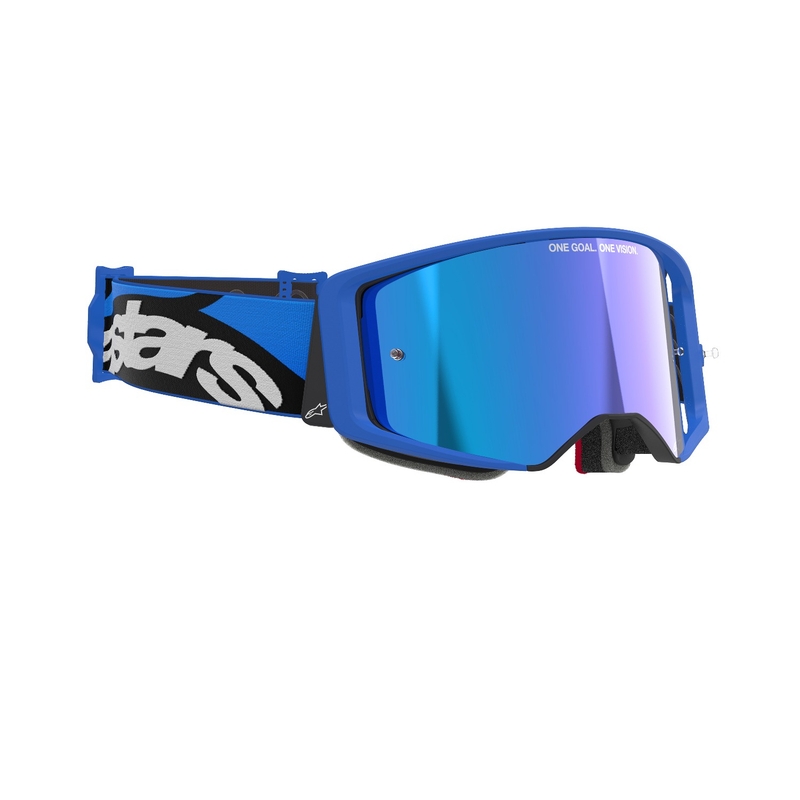 Alpinestars Supertech Stream μπλε γυαλιά motocross με μπλε φακό με καθρέφτη