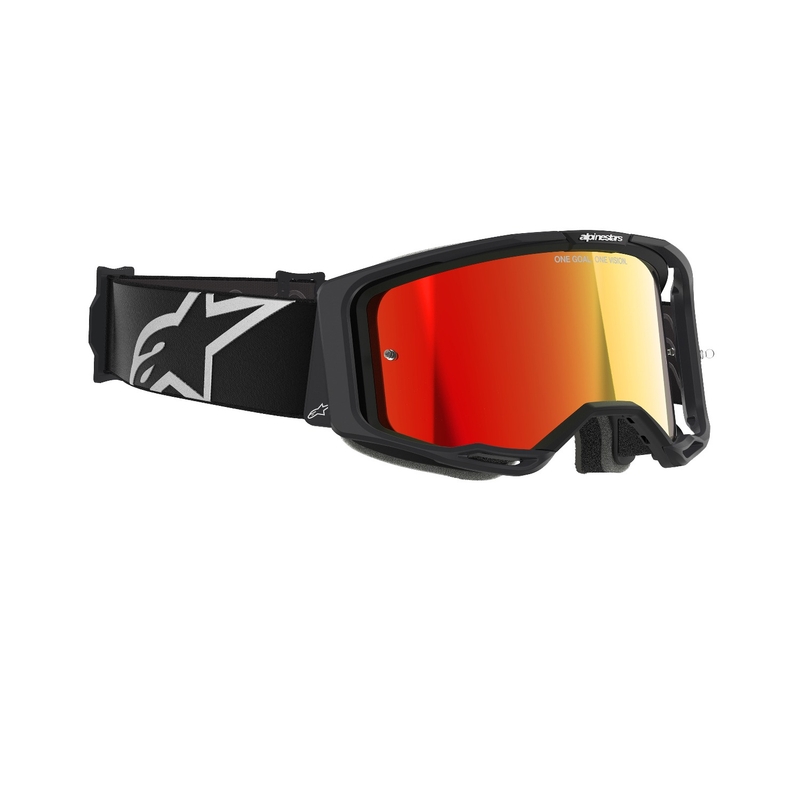 Alpinestars Vision 8 Corp γυαλιά motocross μαύρα με κόκκινο φακό καθρέφτη