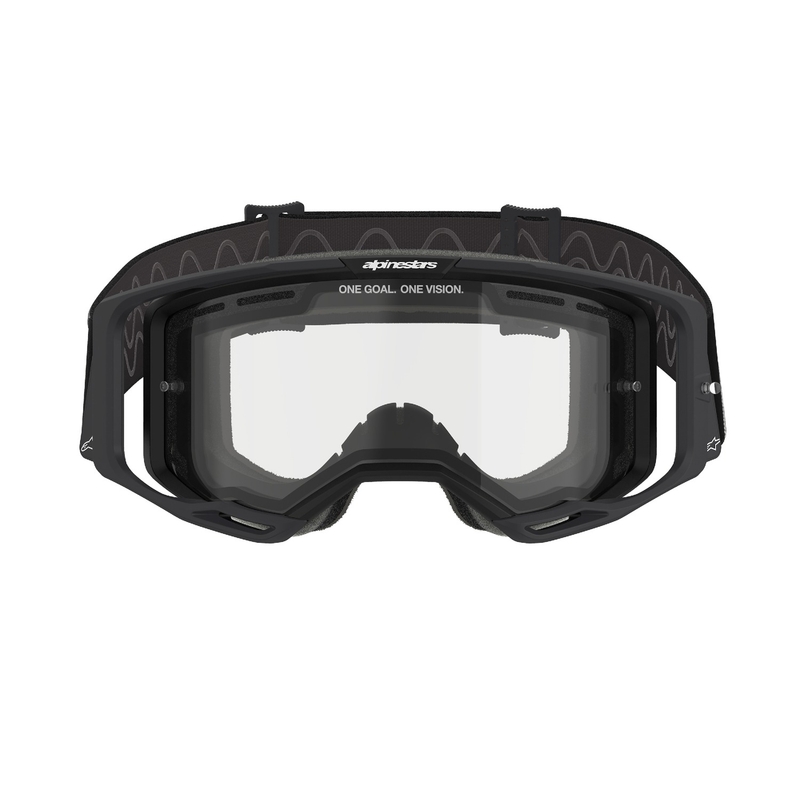Alpinestars Vision 8 Corp γυαλιά motocross μαύρα με διπλό αντιθαμβωτικό διαφανή φακό