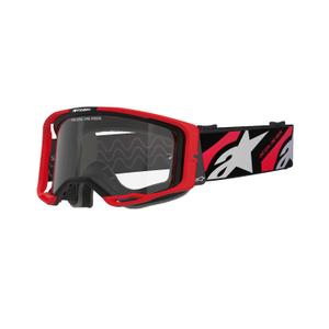Alpinestars Vision 8 Luar κόκκινα και μαύρα γυαλιά motocross με διαφανή φακό