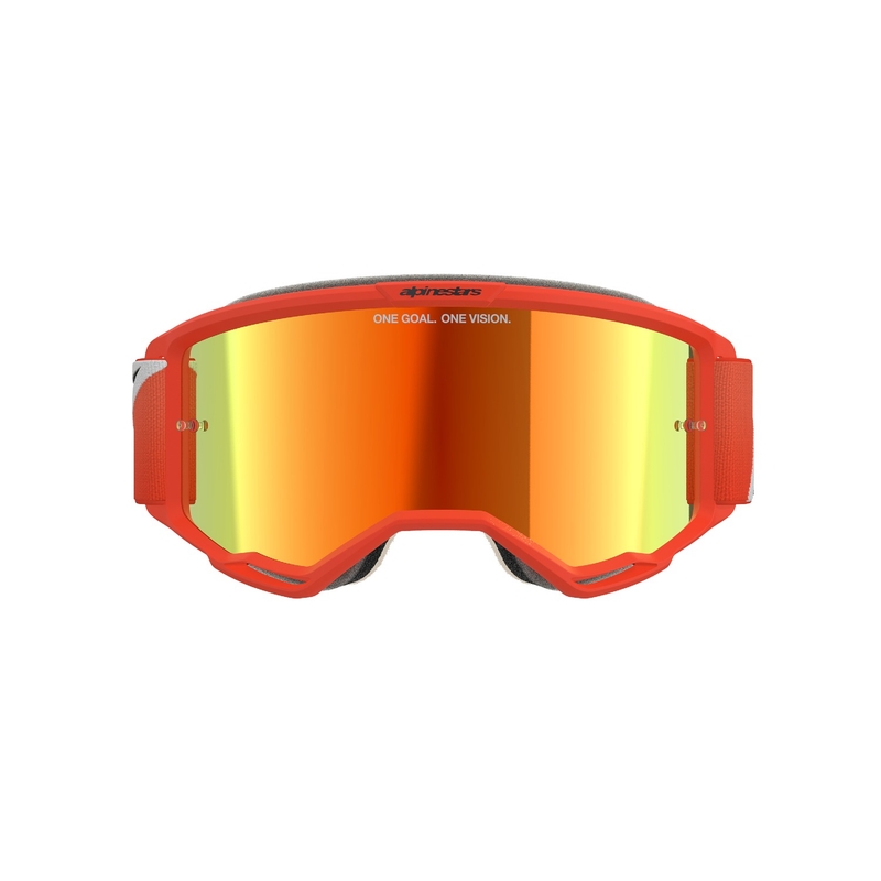 Alpinestars Vision 5 Corp Γυαλιά Motocross πορτοκαλί με κόκκινο φακό με καθρέφτη