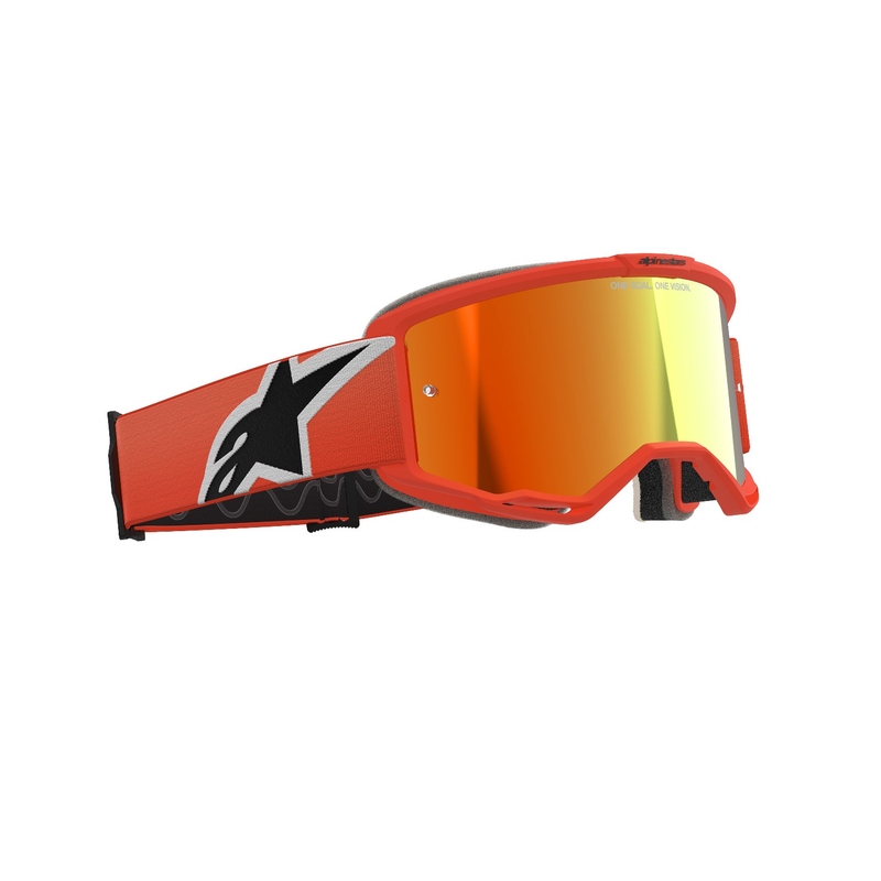 Alpinestars Vision 5 Corp Γυαλιά Motocross πορτοκαλί με κόκκινο φακό με καθρέφτη