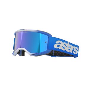 Γυαλιά motocross Alpinestars Vision 5 Blaze μπλε με μπλε φακό με καθρέφτη