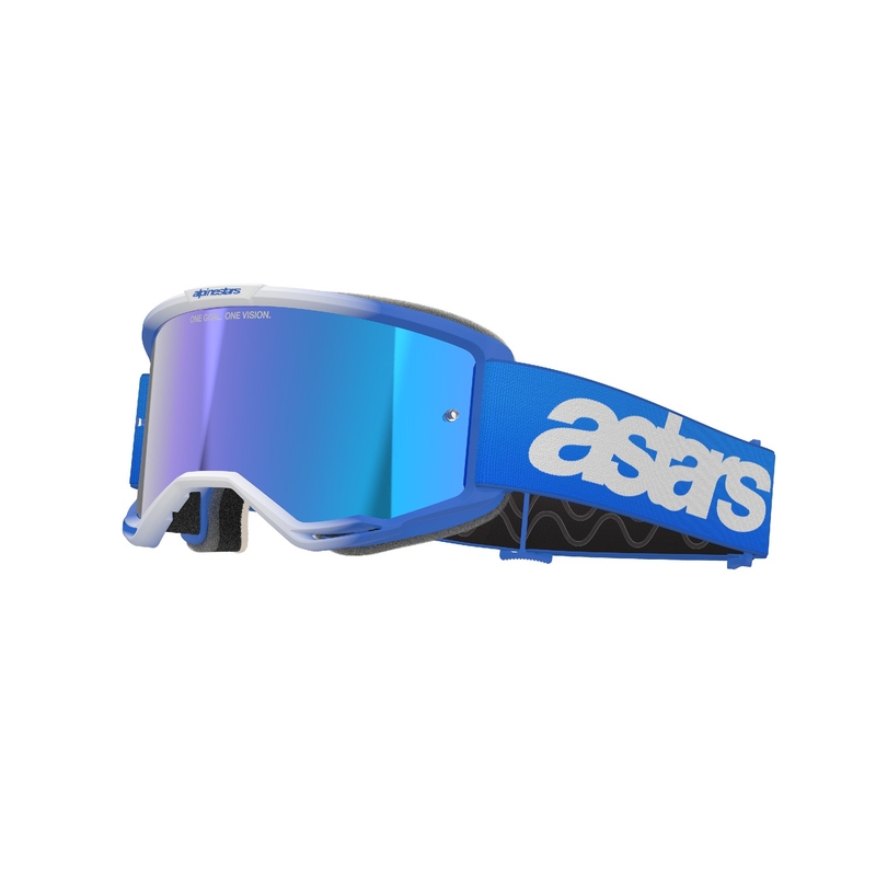 Γυαλιά motocross Alpinestars Vision 5 Blaze μπλε με μπλε φακό με καθρέφτη