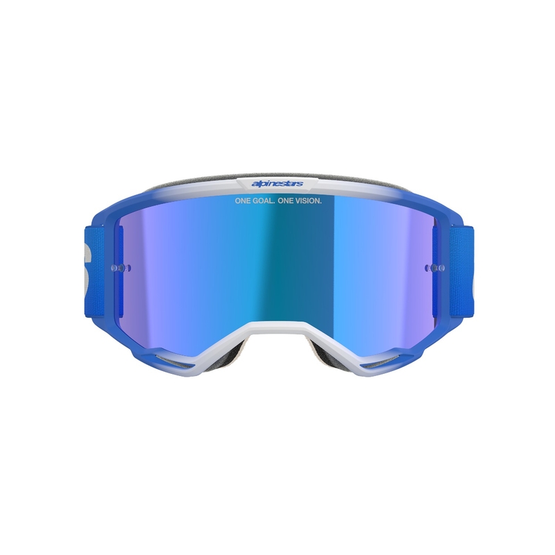 Γυαλιά motocross Alpinestars Vision 5 Blaze μπλε με μπλε φακό με καθρέφτη