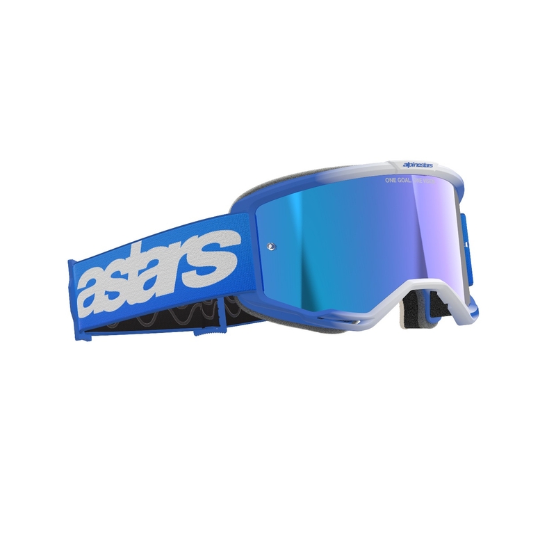 Γυαλιά motocross Alpinestars Vision 5 Blaze μπλε με μπλε φακό με καθρέφτη