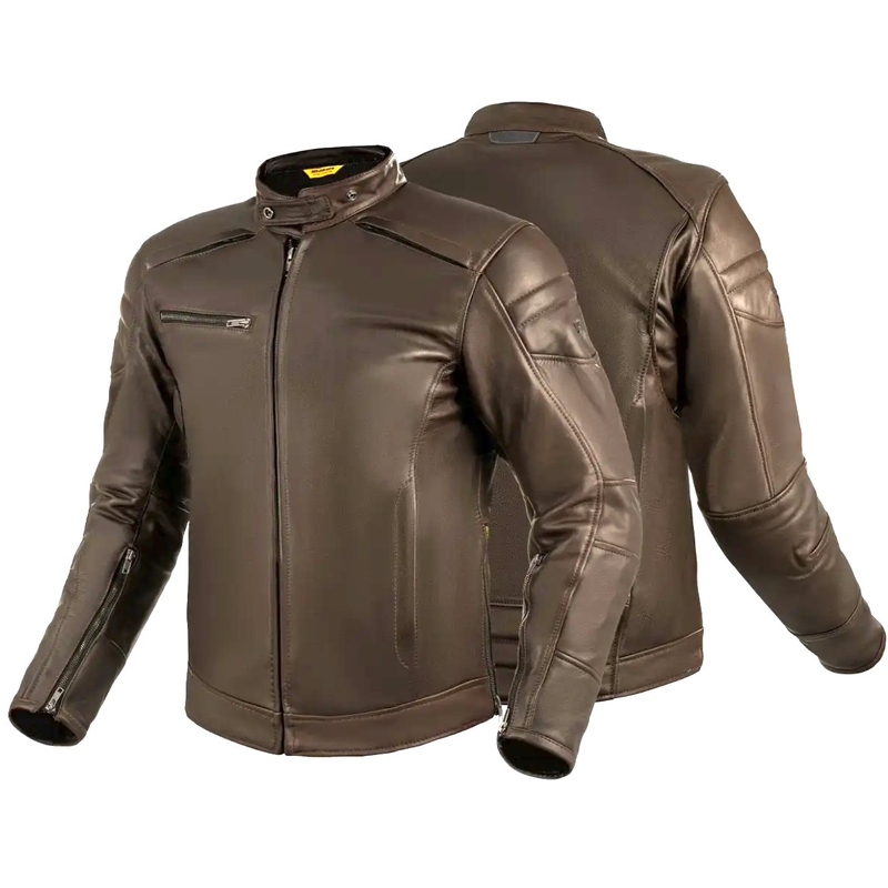 Δερμάτινο μπουφάν μοτοσικλέτας Shima Hunter+ 2.0 καφέ