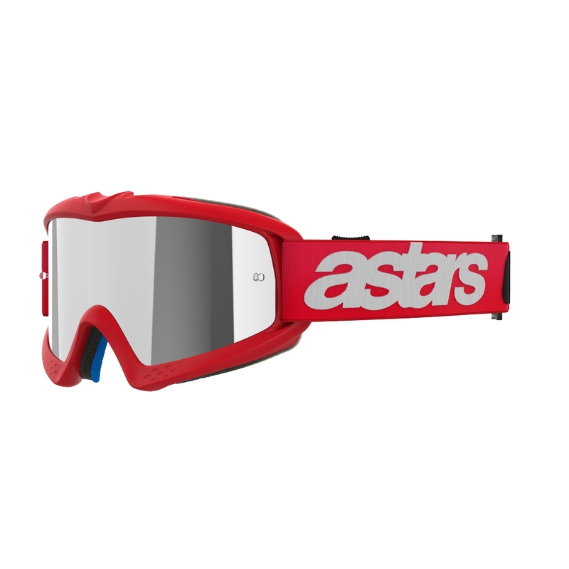 Alpinestars Vision Youth Blaze κόκκινο παιδικά γυαλιά motocross με ασημί φακό με καθρέφτη
