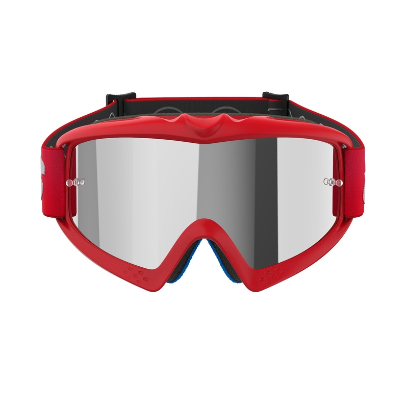 Alpinestars Vision Youth Blaze κόκκινο παιδικά γυαλιά motocross με ασημί φακό με καθρέφτη