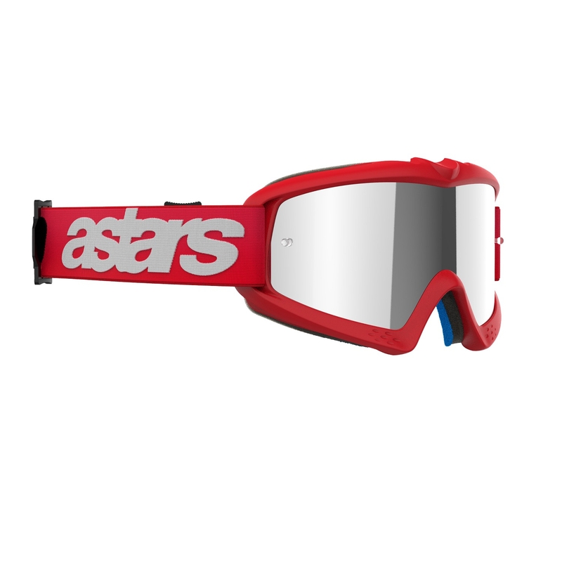 Alpinestars Vision Youth Blaze κόκκινο παιδικά γυαλιά motocross με ασημί φακό με καθρέφτη