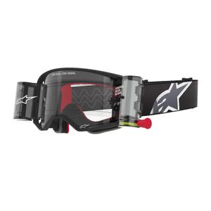 Alpinestars Supertech Corp ROLL-OFF Wide Vision Γυαλιά Motocross μαύρα και γκρι με διαφανή φακό
