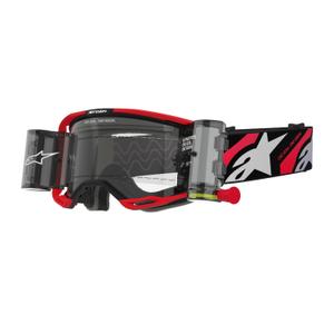 Alpinestars Vision 8 Luar ROLL-OFF Wide Vision Γυαλιά Motocross κόκκινα και μαύρα με διαφανή φακό