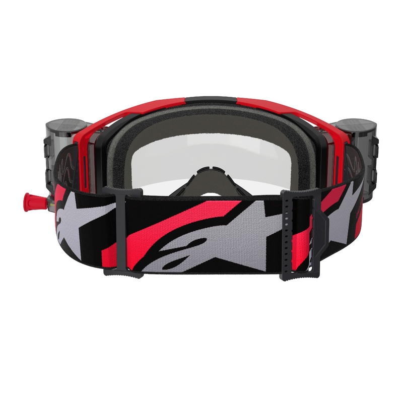 Alpinestars Vision 8 Luar ROLL-OFF Wide Vision Γυαλιά Motocross κόκκινα και μαύρα με διαφανή φακό