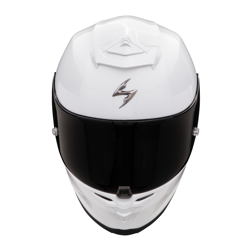 Ακέραιο κράνος μοτοσικλέτας Scorpion EXO-R1 EVO AIR FIM Racing #1 Solid Pearl White